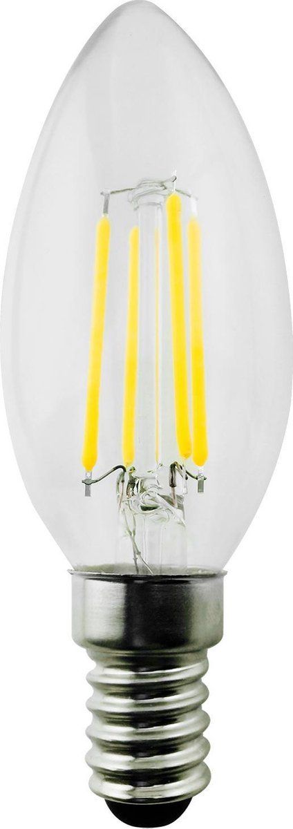 Maclean Energy LED filament lamp E14, 4W, 3000K, C37 - Warm Wit