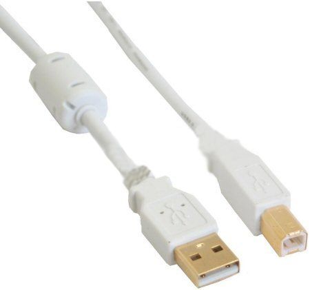 Inline 0.5m USB 2.0 A/B - Wit