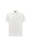 Paul & Shark Polo pour homme - Coupe droite - Polo en coton double piqué de qualité supérieure avec broderie requin - Polo à manches courtes de qualité supérieure, Blanc., 3XL