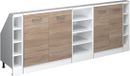 Vicco R-Line Keukenkast voor schuine wand – 210 cm Set van 5 Sonoma/Wit