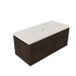 Saniclass Holz Frame Badkamermeubelset - 100x45x43cm - Dia marmeren wastafelblad gepolijst (wit) - 1 kraangat - 1 lade - mat eiken charcoal (hout) SW1420770/SW728218