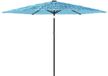 vidaXL Parasol met stalen paal 288x288x225 cm blauw