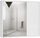 Vasagle Spiegelkast, Badkamerkast, 1 deur, 3 legplanken, Inclusief spiegel, Wit, Spaanplaat, Glas, Hangend, 60 x 55 x 15 cm