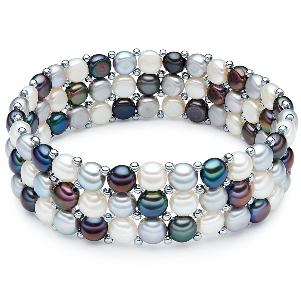 Valero Pearls Valero Pearls Mode-armband Gekweekte zoetwaterparels Gekweekte zoetwaterparels in Gekleurd Armbanden Dames