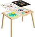 Vevor Table Sensorielle, Table d'Activités 7-en-1 avec Plateau Réversible Double Face, Boîtes de Rangement & Pieds Antidérapants, Table de Jeu Sable & Eau, pour Enfants de 3-6 Ans