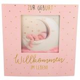 Depesche 11130-051 3D klapkaart met muziek en licht, felicitatiekaart voor de geboorte voor meisjes, ca. 15,5 x 15,5 cm groot, incl. bijpassende envelop, binnen en buiten bedrukt
