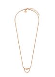 PURELEI Ketting Hearts Of Love Roségoud Roestvrij staal 45 cm