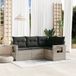 Prolenta Maison Exclusive - Ensemble de salon de jardin 4 pièces avec coussins, gris clair, polyrotin