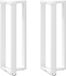 Pieds de table de bar en forme de T 2 pièces acier blanc 50x35x(110-111) cm