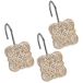 Creative Scents Douchegordijnringen, set van 12 doucheset ringen, 100% roestvrij, voor badkamer douchegordijnroede Victoria collectie (beige)