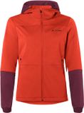 VAUDE Women's Qimsa Hooded Softshell Jacket, glowing red, XS