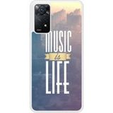 Xiaomi Bedrukt siliconen hoesje compatibel met Redmi Note 11 Pro, Xiaomi Redmi Note 11 5G Music is life
