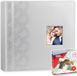 Zep S.R.L. Luxe fotoboek/fotoalbum Anais bruiloft/huwelijk met 50 paginas wit 32 x 32 x 5 cm inclusief 500 fotoplakkers/stickers