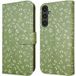 imoshion Design Bookcase voor de Samsung Galaxy S23 FE - Green Flowers