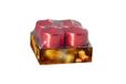 Nataluna Rode metalen kaars 3,9 x 5 cm, 4 stuks, zoals afgebeeld