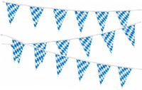 Merkloos / Sans marque Partyxplosion B.V. Beieren Oktoberfest vlaggenlijn - blauw/wit - 10 meter - kunststof