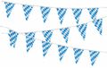 Merkloos / Sans marque Partyxplosion B.V. Beieren Oktoberfest vlaggenlijn - blauw/wit - 10 meter - kunststof