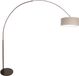 Steinhauer Lampadaire - brun - métal textile - Ø 45cm - E27
