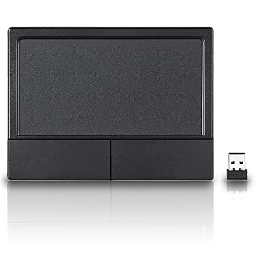 Perixx PERIPAD-704 draadloos touchpad, draagbare trackpad voor desktop- en laptopgebruiker, groot formaat 4,7x3,5x0,7 inch (draadloos), zwart