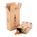 Only Boxes Verpakking met 5 dozen voor verzendflessen, inhoud voor 2 flessen, met zeer beschermende binnenbox, voorkomt beschadigingen