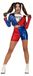 FIESTAS GUIRCA Dangerous Glam Girl déguisement pour femmes, rouge/bleu/blanc, taille M, 38-40