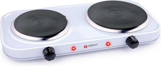 Alpina Elektrische Kookplaat - 2500 Watt | 2 Kookzones