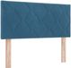 vidaXL - LED - Hoofdbord - Donkerblauw - 100 - cm - Fluweel