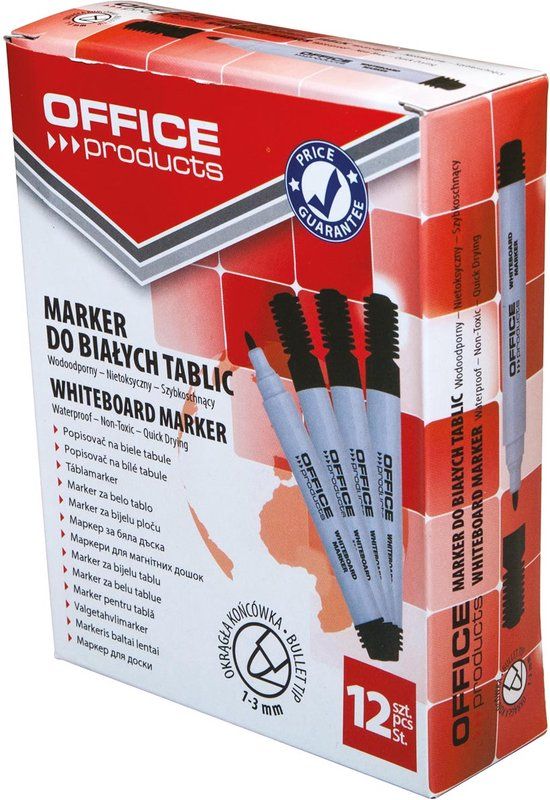 Star Whiteboard Marker - Black - 12 Pack
