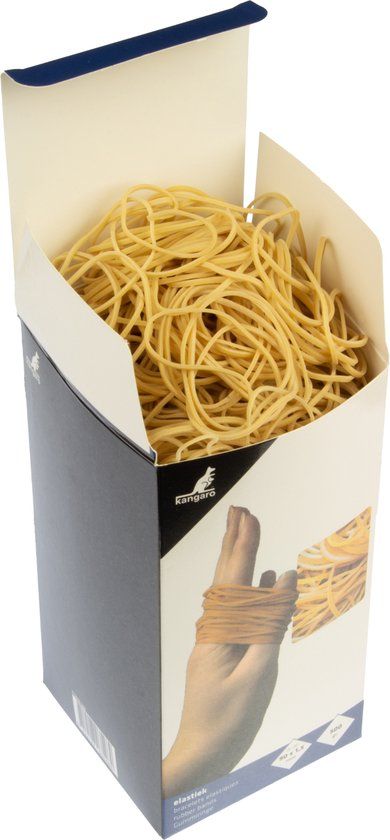 Kangaro elastiek - nr. 20 - 90 x 1,5mm - 500 gram - naturel - K-5009-500