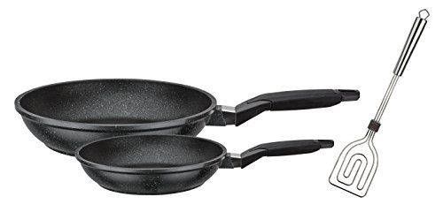 GSW Titanium Granite Cookware Set - 3 Piece - Black Speckled - 28 cm