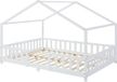 en.casa Kinderbed Treviolo huisbed 140x200 cm wit