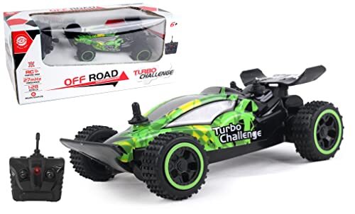 TURBO CHALLENGE - Buggy Jungle – Off Road – 099311 – op afstand bestuurde auto – geel – 1/28 – batterijen niet inbegrepen – kunststof – vanaf 6 jaar