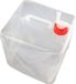 Merkloos / Sans marque EDCO Eindhoven BV Watercontainer - Waterdispenser - Watertap - Watervat - camping accessoires - Opvouwbaar - Transparant - 10 liter