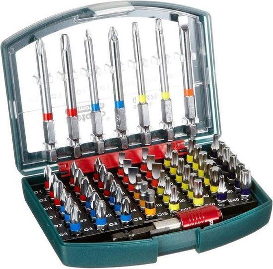 Metabo 626702000 56-delige Bitset - Spiraalboor, Metaal, Standaard