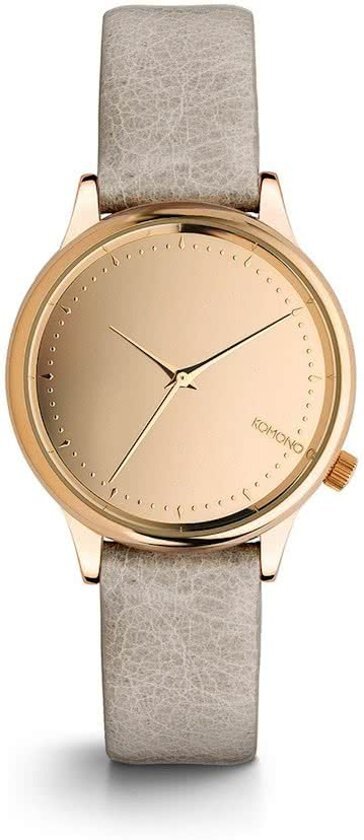 Komono Estelle Mirror Rose Gold Grey horloge dames - grijs - messing