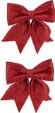 Cosy @ Home Cosy & Trendy Kersthanger - 3x stuks - strik - rood - 30 x 35 cm - Kerstversiering