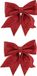 Cosy @ Home Cosy & Trendy Kersthanger - 3x stuks - strik - rood - 30 x 35 cm - Kerstversiering