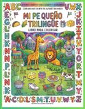 Libro para colorear el abecedario con figuras en español, inglés y francés