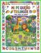 Libro para colorear el abecedario con figuras en español, inglés y francés