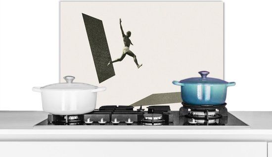 KitchenYeah Keuken Spatscherm - 60x40 cm - Vintage Design - Aluminium