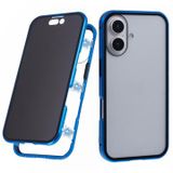 Ice Coque Magnétique iPhone 16 avec Verre Trempé - Confidentialité - Bleu