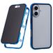 Ice Coque Magnétique iPhone 16 avec Verre Trempé - Confidentialité - Bleu