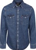Levi's Barstow Western Overhemd Indigo Blauw - Maat M - Heren - Casual