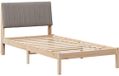 vidaXL Cadre de lit avec tête de lit, marron, 100 x 200 cm, bois de pin massif