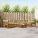 vidaXL Hoek loungeset Acacia hout Natuurlijk en beige