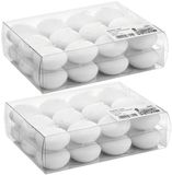 Trend Candles 48x Bruiloft/huwelijk witte drijfkaarsen 4,6 cm 4,5 branduren