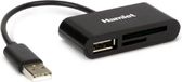Hamlet XZR100UC geheugenkaartlezer USB 2.0 Type-C Zwart