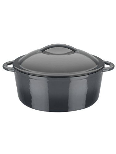 GSW gietijzeren kookpan grijs, 24 x10 cm, 4 L