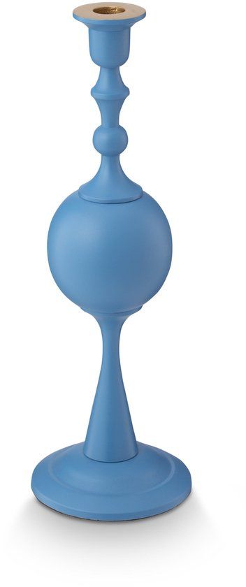 Pip Studio Kandelaar Sphere - Kaarsenhouder van Metaal - Lichtblauw - 37cm