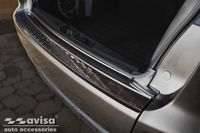 Zwart RVS Achterbumperprotector passend voor Mitsubishi Outlander II / Citroen C-Crosser / Peugeot 4007 2006-2012 'Ribs'